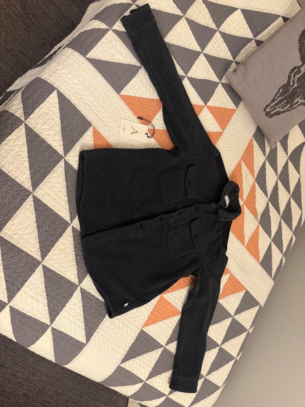 Anian The Tofino Wool Fleece Black Granite XL Shrunk